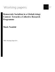 Mark Neufeld, Democratic Socialism in a Global ... - Trent University