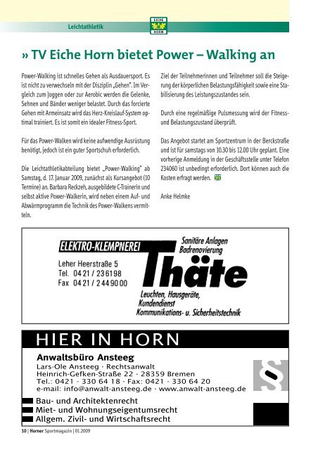 Horner Sportmagazin - trenz ag