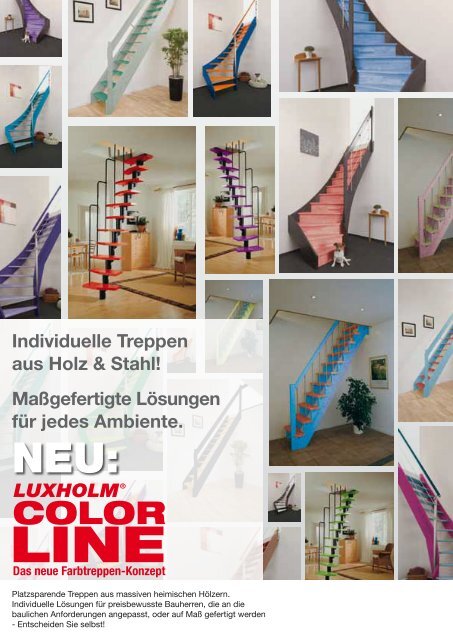 Prospekt LUXHOLM ColorLine Raumspartreppen - TreppenShop24