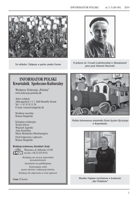 INFORMATOR POLSKI Kwartalnik Społeczno-Kulturalny