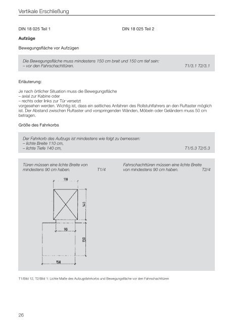 DIN 18025, Teil 1 und 2