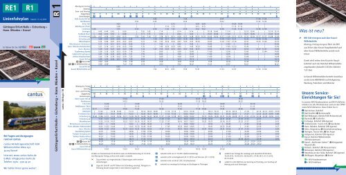 Linienfahrplan - Cantus