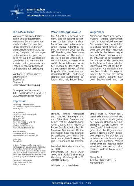 Ausgabe Nr. 8 - Gemeinnützige Treuhandstelle Hamburg e.V.