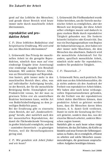 Ausgabe 06/2008 - Gemeinnützige Treuhandstelle Hamburg e.V.