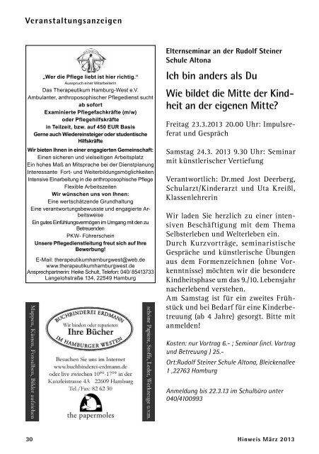 Ausgabe 03/2013 - Gemeinnützige Treuhandstelle Hamburg e.V.