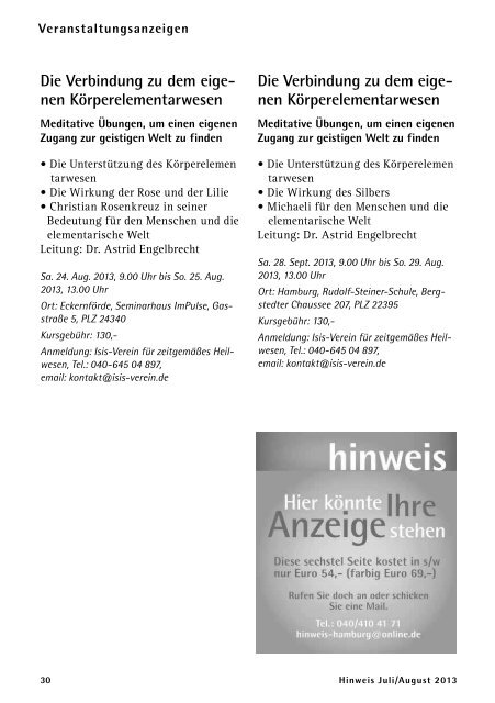 Ausgabe 07/2013 - Gemeinnützige Treuhandstelle Hamburg e.V.