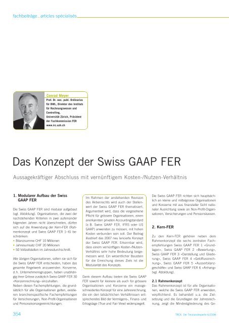 Conrad Meyer Das Konzept Der Swiss Gaap Fer Trex 