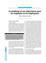 Le mobbing et son importance pour les employÃ©s et les ... - Trex