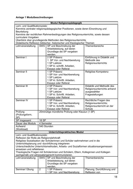 Ausbildung zur Religionslehrkraft in der EKBO