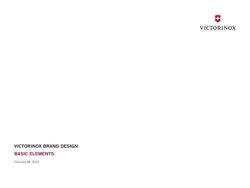 VICTORINOX BRAND DESIGN BASIC ELEMENTS - TRG Group