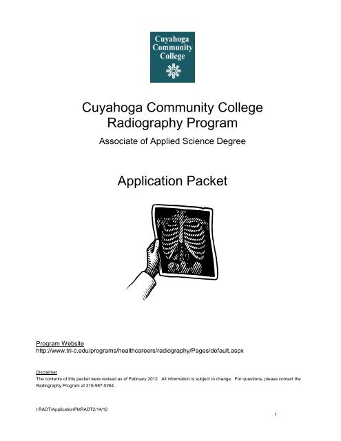 Application Packet - Cuyahoga Community College