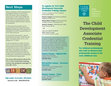 The Child Development Associate Credential Training - Cuyahoga ...