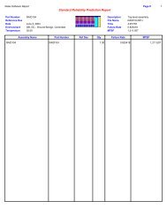 Standard Reliability Prediction Report