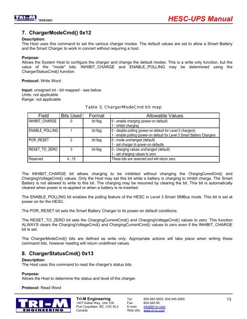 HESC-UPS Manual - Tri-M Systems Inc.