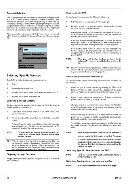 Operators manual for the 645 decode - UEC Technologies