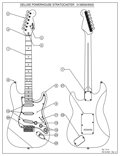 DELUXE POWERHOUSE STRATOCASTER 0139500/9502 - Fender