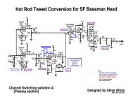 Hot Rod Tweed Conversion for SF Bassman Head - The Blue Guitar