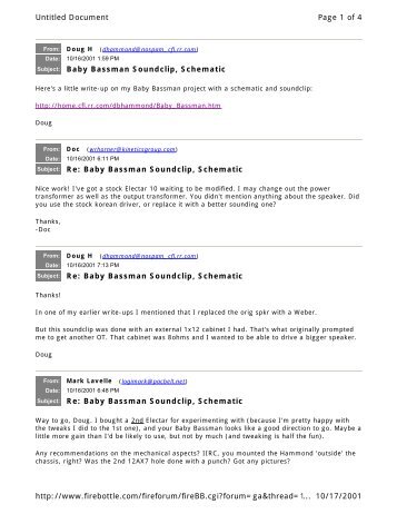 Baby Bassman Soundclip, Schematic Subject: Re ... - The Blue Guitar