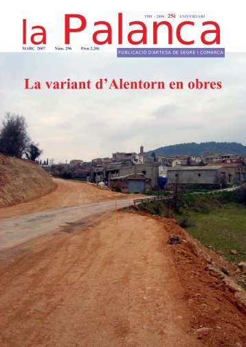 La variant d'Alentorn en obres - La Palanca