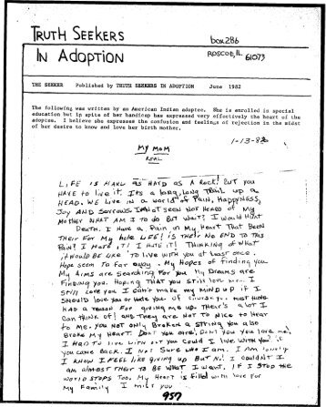 Truth Seekers in Adoption - IL ~ Pg 957-976 - triadoption