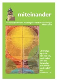 miteinander - Evangelische Kirchengemeinde Schwieberdingen