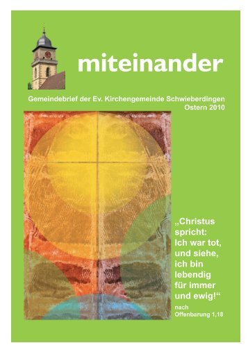 miteinander - Evangelische Kirchengemeinde Schwieberdingen