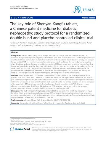 study protocol for a randomized, dou - Springer