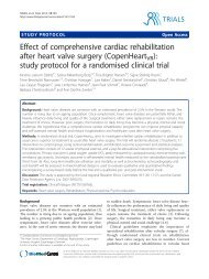 Effect of comprehensive cardiac rehabilitation after heart ... - Trials