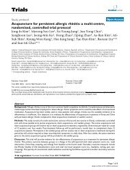 Acupuncture for persistent allergic rhinitis: a multi-centre ...