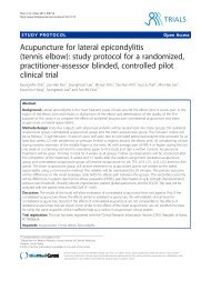 Acupuncture for lateral epicondylitis (tennis elbow): study ... - Trials