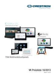 VK Preisliste 10/2013 - Crestron