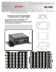 JT-11-FLPCH - Jensen Transformers