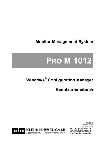 PRO M 1012 - Klein + Hummel