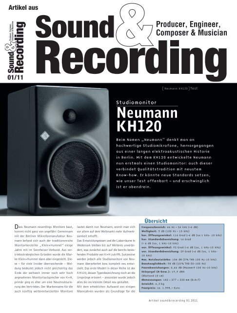 Sound & Recording 01/11 - Klein + Hummel