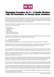 Measuring Procedure for Studio Monitors with FIR ... - Klein + Hummel