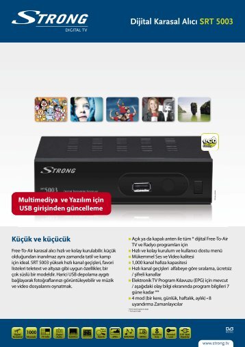 Dijital Karasal AlÄ±cÄ± SRT 5003 - STRONG Digital TV