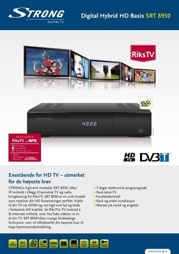 Digital Hybrid HD Basis SRT 8950 - STRONG Digital TV