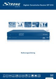 Digital Terrestrial Receiver Srt 5205 Strong Digital Tv
