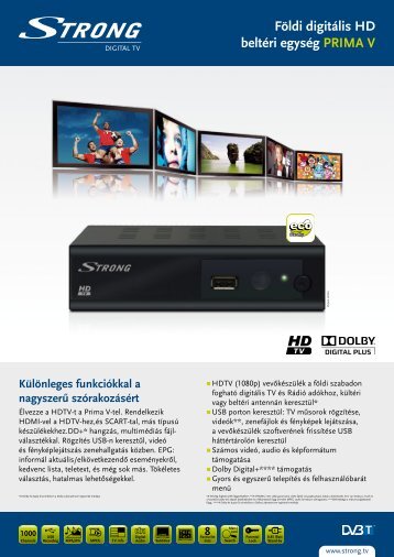 FÃ¶ldi digitÃ¡lis HD beltÃ©ri egysÃ©g PRIMA V - STRONG Digital TV