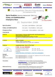 Ausschreibung City Duathlon Deutschlandsberg