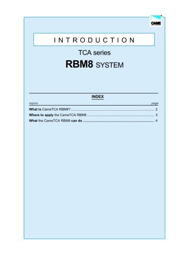 RBM8 SYSTEM - Tribpt