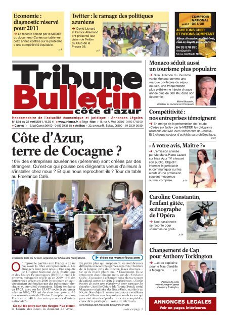 Entreprises : CÃ´te d'Azur, terre de Cocagne - Tribune Bulletin CÃ´te d ...
