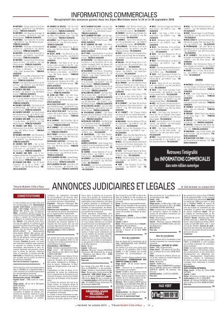 556 textes.indd - Tribune Bulletin CÃ´te d'Azur