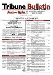 505 ANNONCES.indd - Tribune Bulletin CÃ´te d'Azur