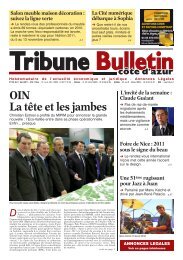 ActualitÃ© OIN La tÃªte et les jambes - Tribune Bulletin CÃ´te d'Azur