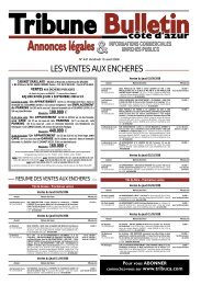 447 ANNONCES.indd - Tribune Bulletin CÃ´te d'Azur