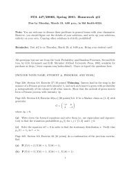 STA 447/2006S, Spring 2001: Homework #2 - probability.ca