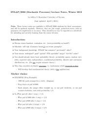 STA447/2006 (Stochastic Processes) Lecture Notes ... - probability.ca