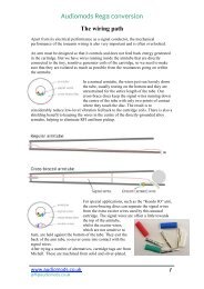 Audiomods Rega conversion The wiring path