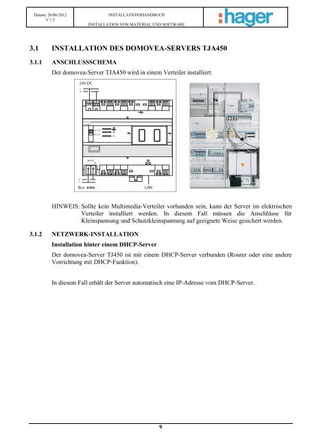 domovea Installationshandbuch - Hager